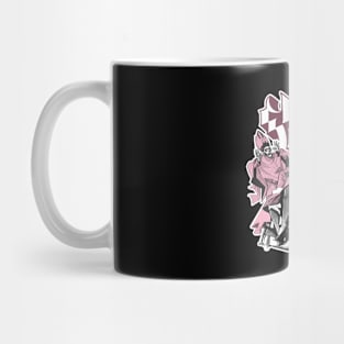 Funny Ghost Dark Pink Mug